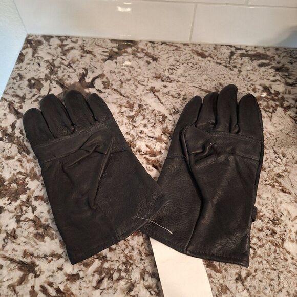 Leather Gloves Black Size 4 - Picture 2 of 7